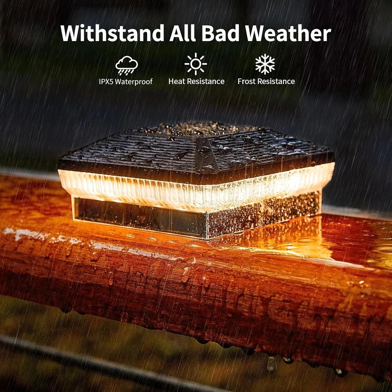 Automatic Solar Fence Post Lights With Long Lasting Led Bulbs