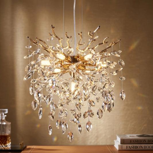 ARLGSITE Dimmable 7 Light Aluminum Modern Chandelier Pendant