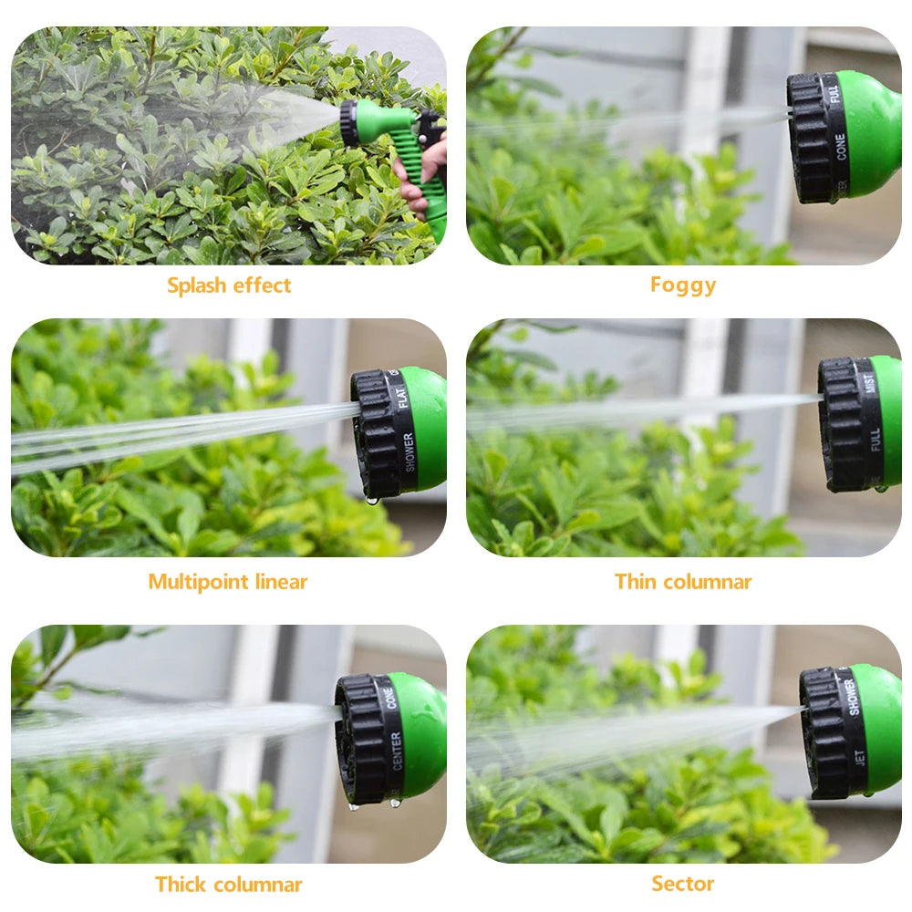 Flexible Expandable Garden Hose With Seven Pattern Sprayer