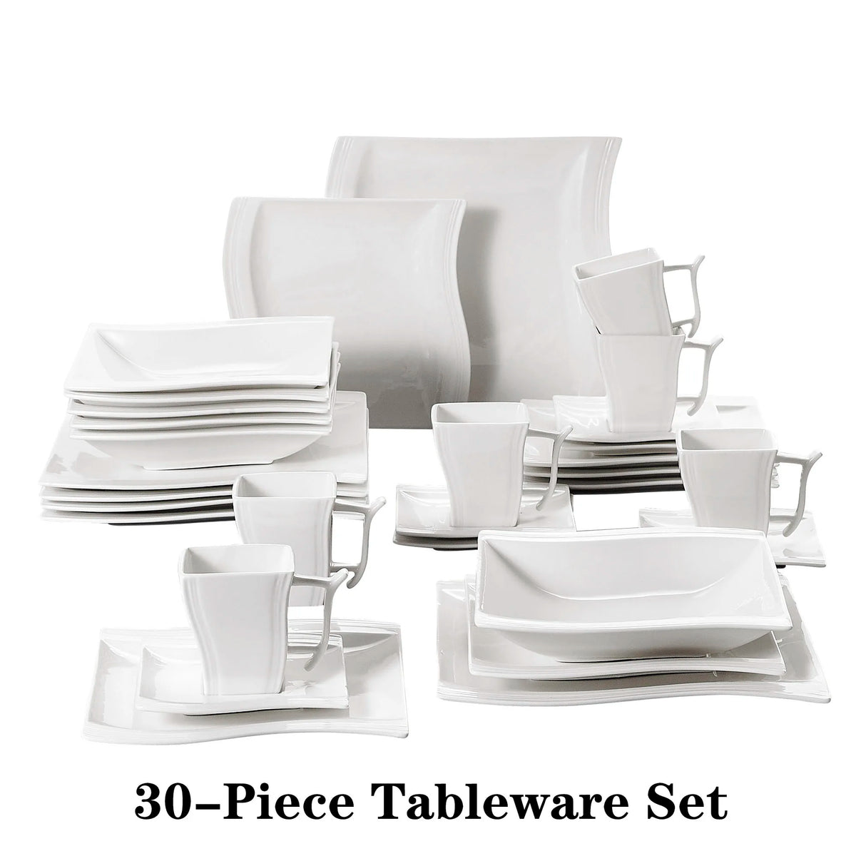 Malacasa Flora Elegant Ceramic Dinner Tableware Set For Home
