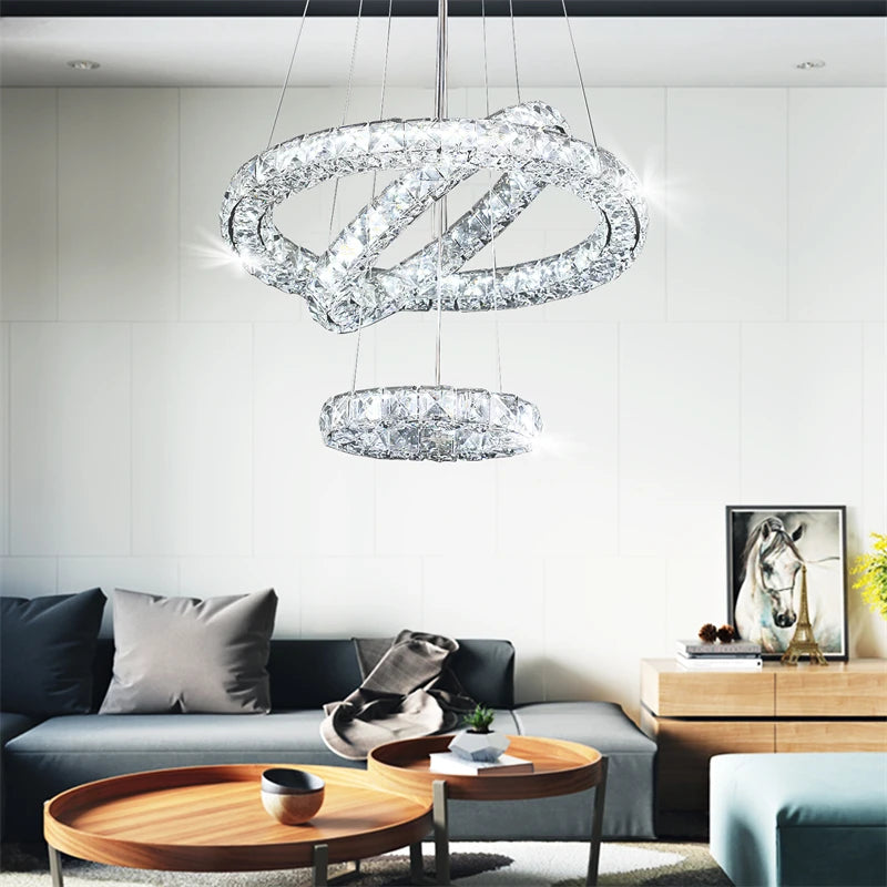 GreeLustr Crystal LED Pendant Light Modern Nordic Chandelier