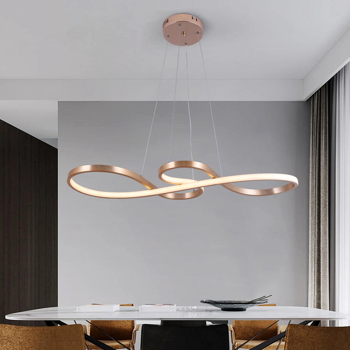 GreeLustr Modern Dimmable Acrylic Chandelier Pendant Light For Dining