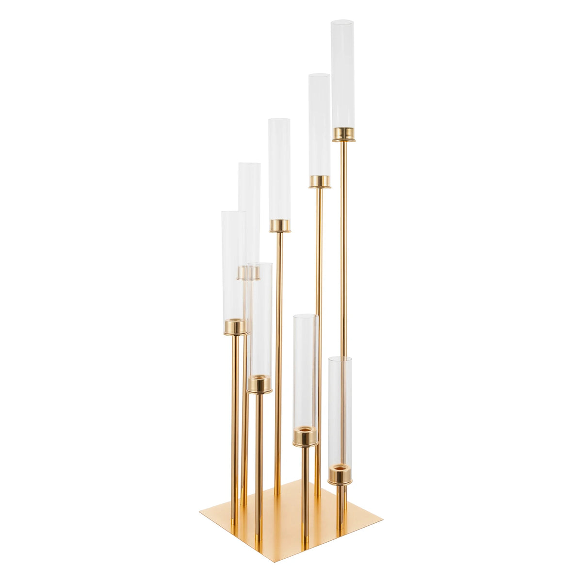 8 Arm Candle Holder Gold Metal Candlestick Centerpieces Upward Spiral Design Candelabra for Home Celebration Wedding