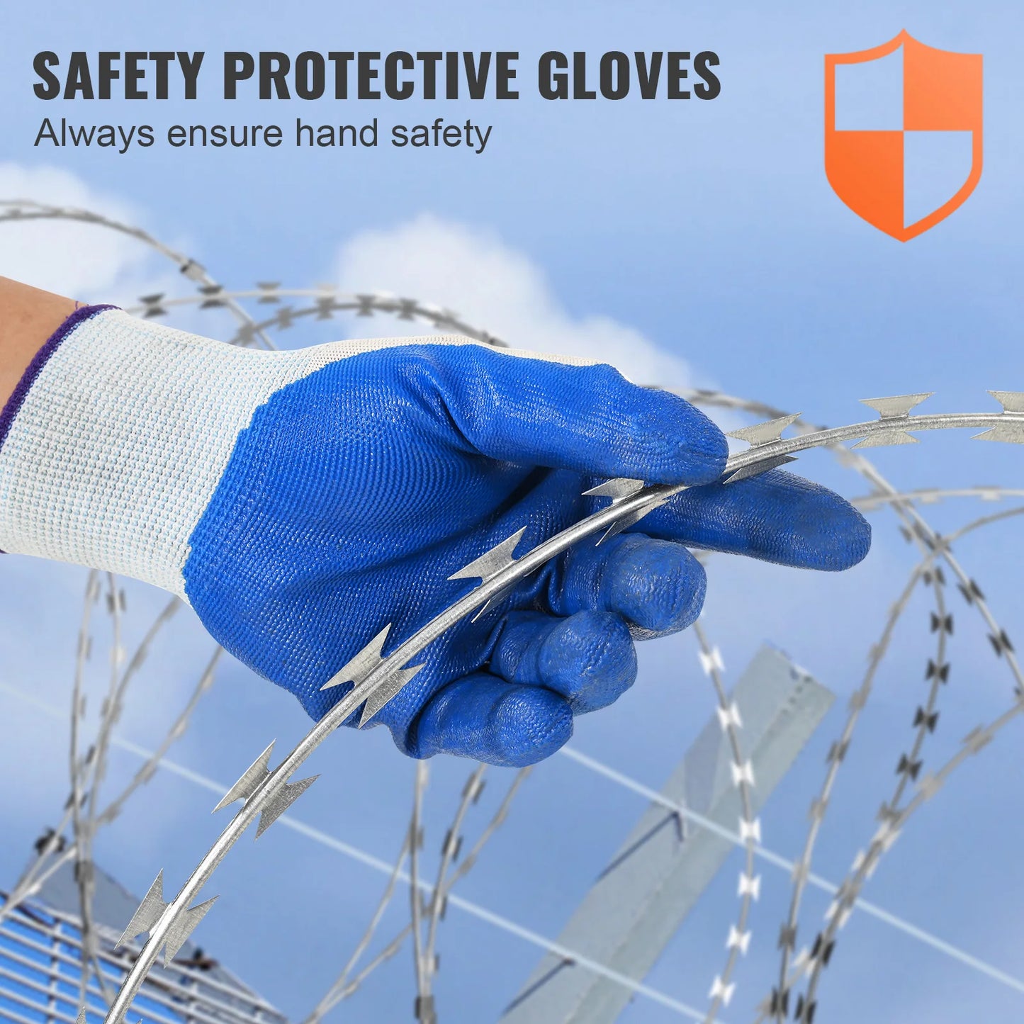SucceBuy Double Spiral Razor Wire Galvanized Security Fencing Roll