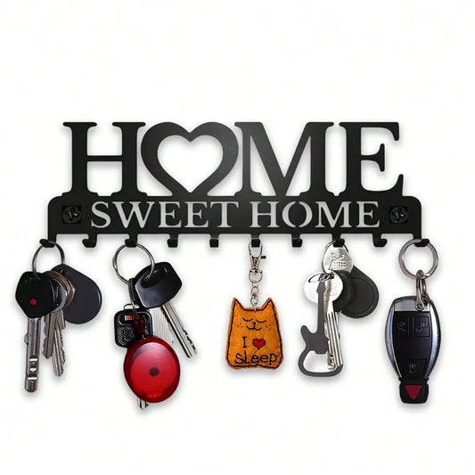 Compact Foldable Wall Mount Key Holder With Ten Hooks