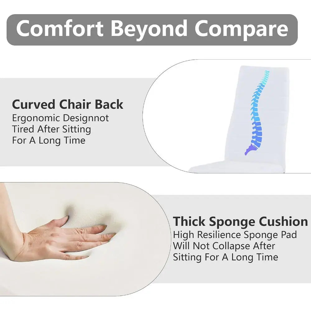Modern Glass Dining Table Set With Four Upholstered Chairs