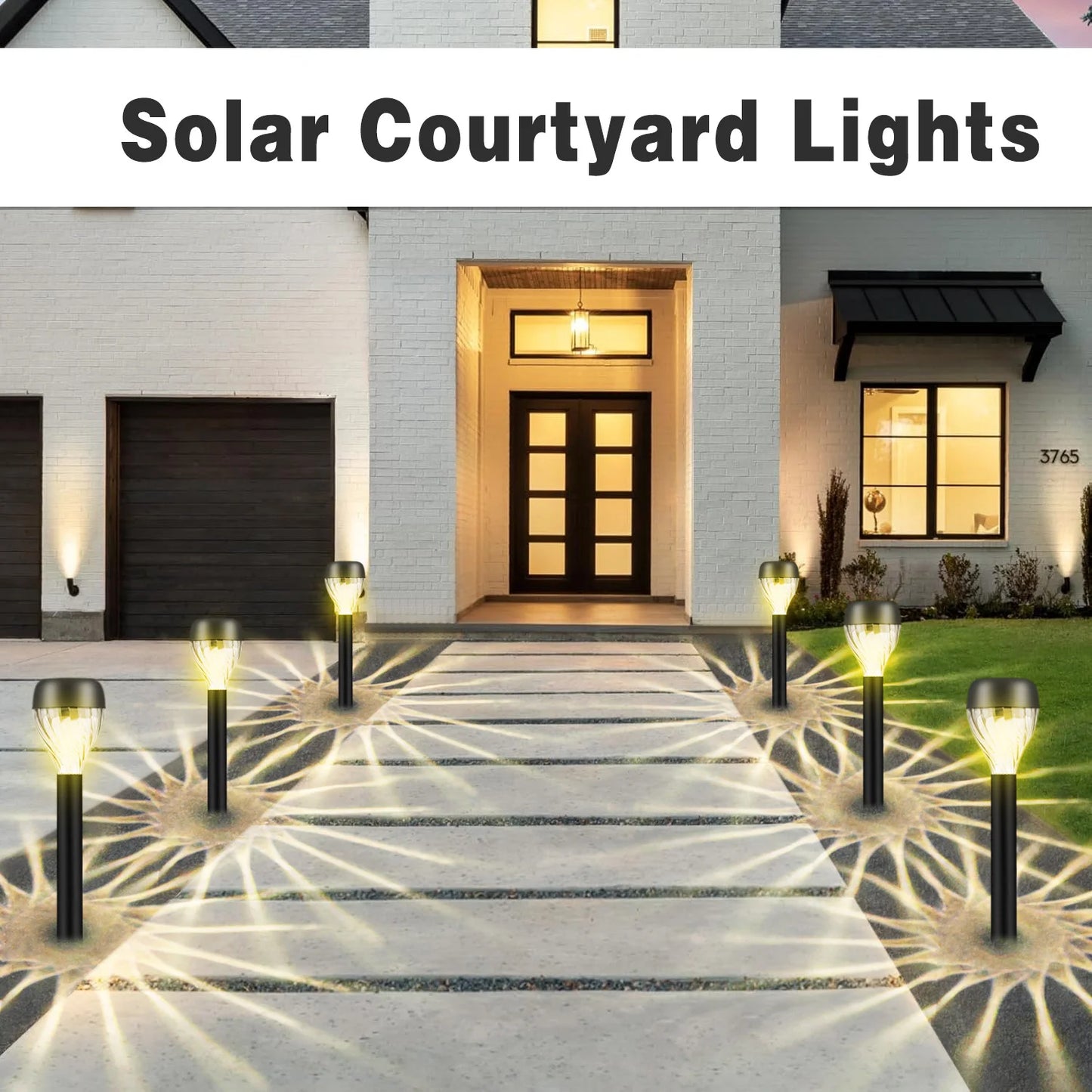 Solar Outdoor Lawn Lights For Garden Pathway Walkway Decor