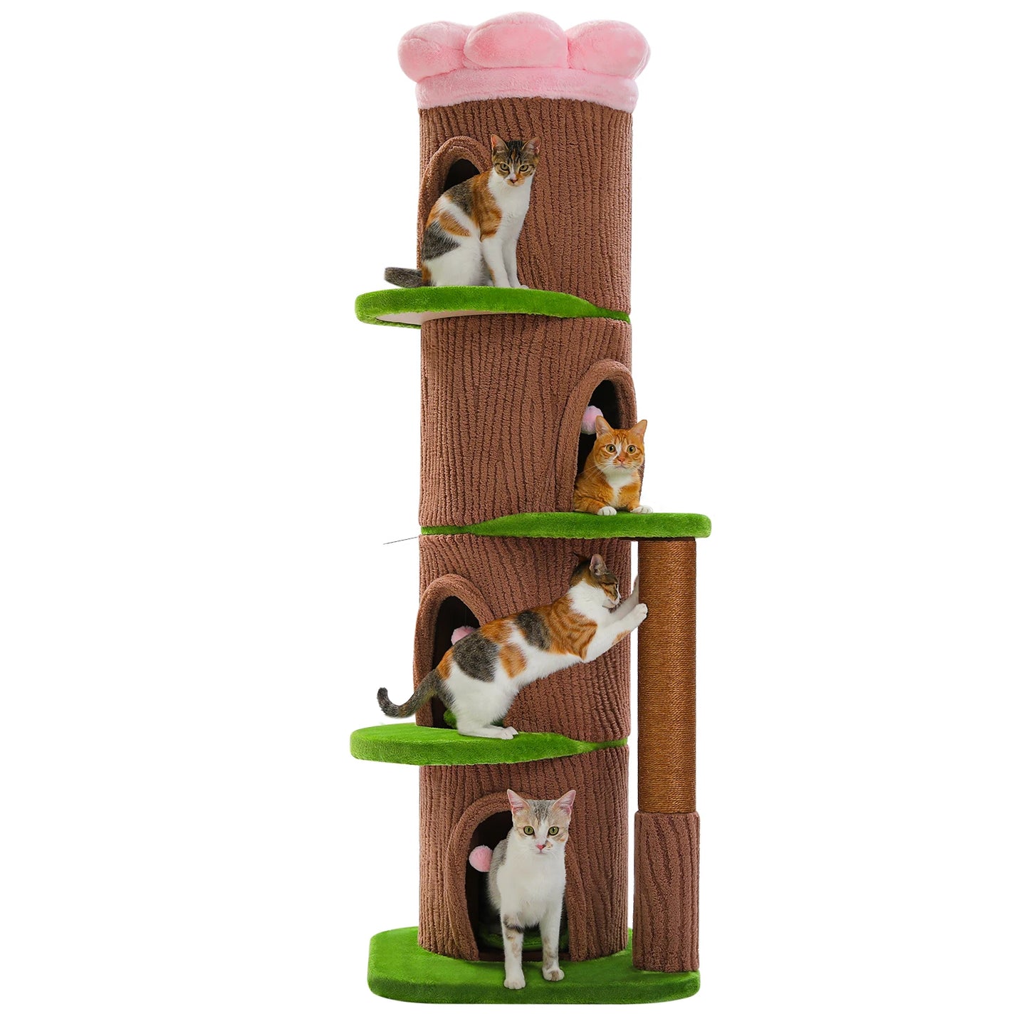 PAWZ Road Premium Cat Tower With Condos And Scratching Post
