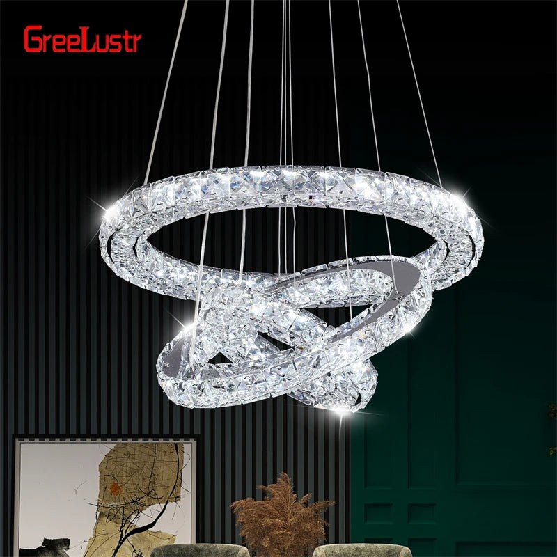 GreeLustr Crystal LED Pendant Light Modern Nordic Chandelier