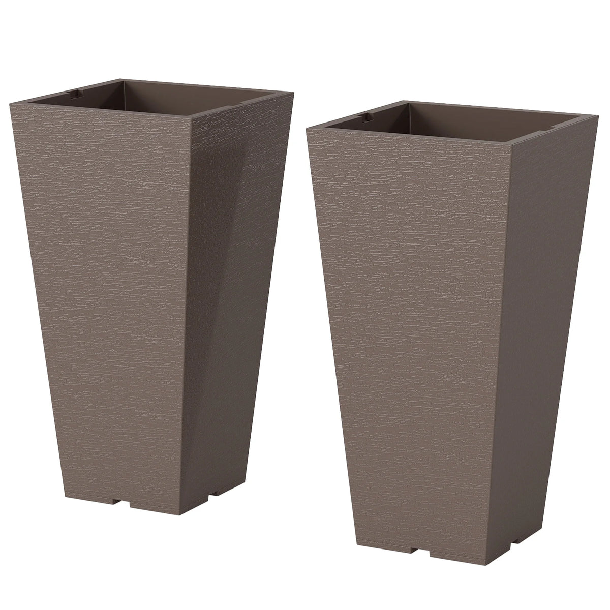 Outsunny Tapered Outdoor Planters Set For Welcoming Entryways