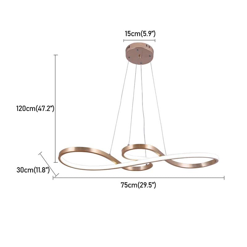 GreeLustr Modern Dimmable Acrylic Chandelier Pendant Light For Dining