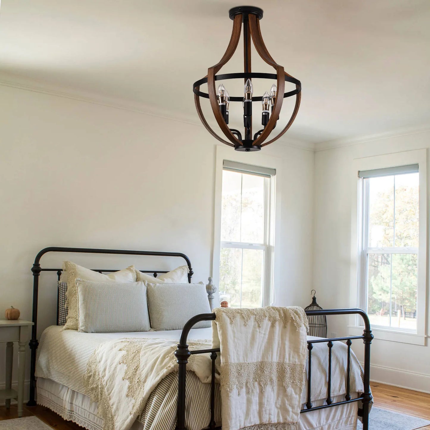 Modern Rustic Pendant Light Fixture For Kitchen And Dining Room