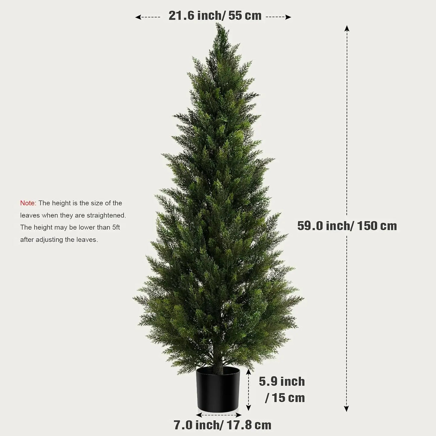 Olitree Artificial Cedar Topiary Tree For Indoor Outdoor Use