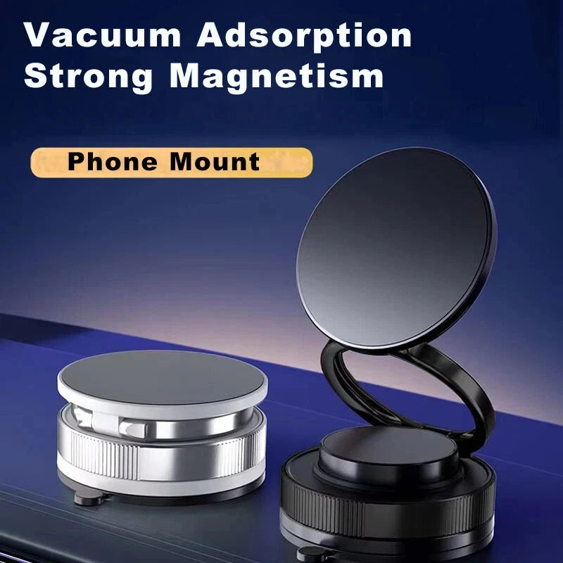 Vacuum Magnetic Phone Holder Foldable Adjustable 360 Rotation Car Dashboard Mount
