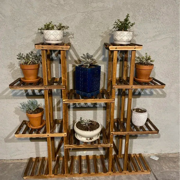 Wisfor Wooden Multi Tier Indoor Plant Flower Pot Stand
