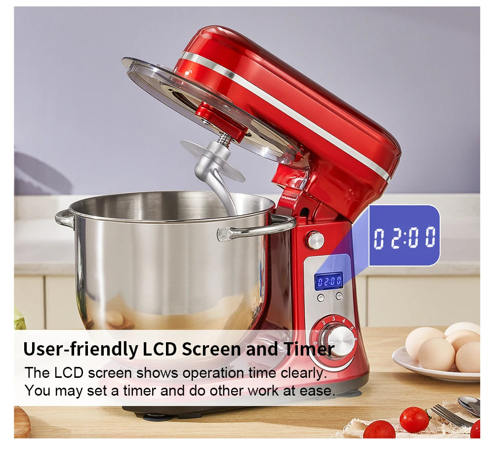 BioloMix Stand Mixer Blender With Whisk And Dough Kneading Attachments