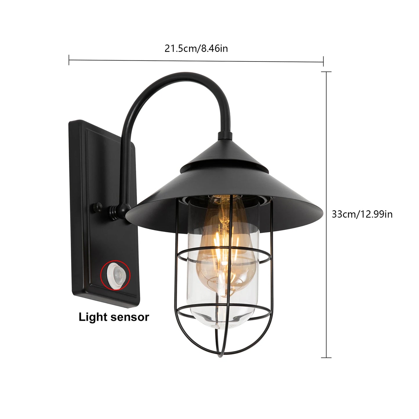 Bymaocar Motion Sensor Wall Sconce With E26 Socket For Corridors