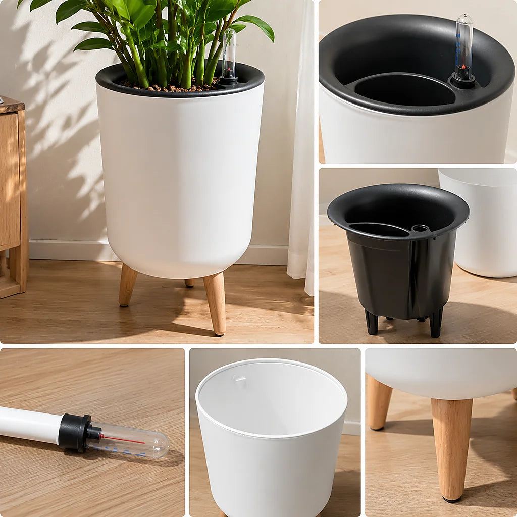 Self Watering Raised Garden Planter With Water Level Indicator