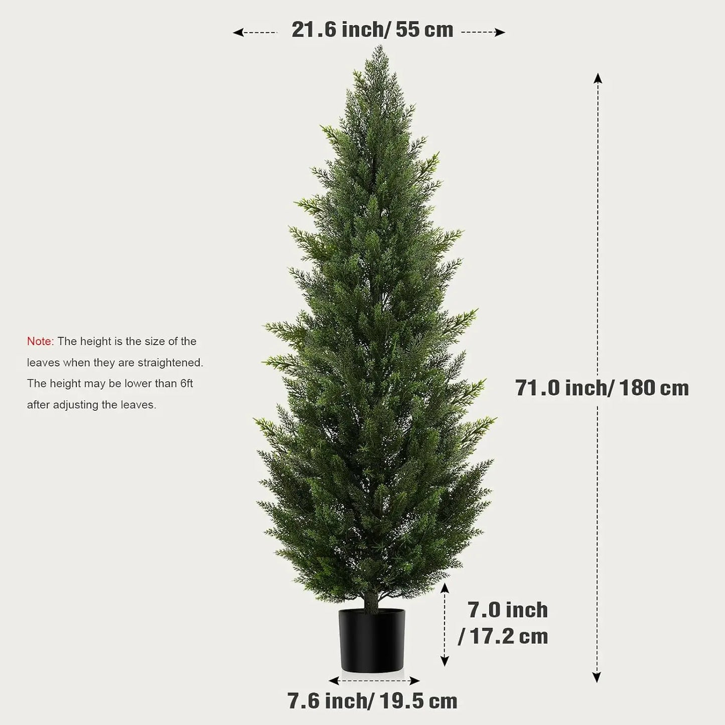 Olitree Artificial Cedar Topiary Tree For Indoor Outdoor Use