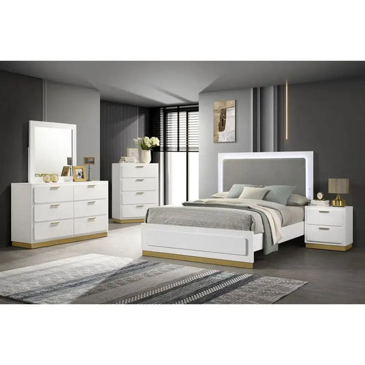 Premium Five Piece Bedroom Furniture Set Contemporary Style