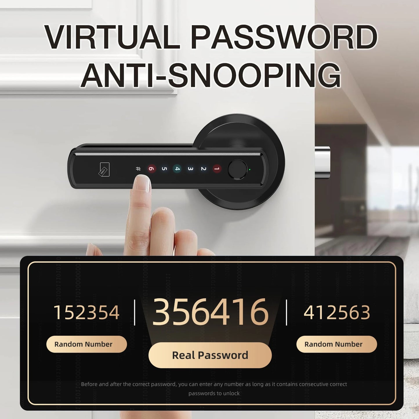 Viladepot Smart Handle Door Lock With Fingerprint And Keypad