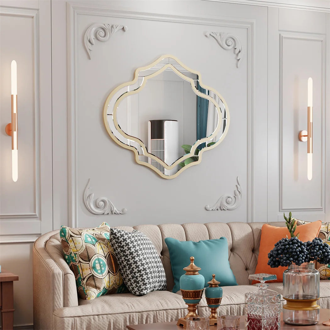 Luvodi Unique Asymmetric Wall Mirror For Home Decor