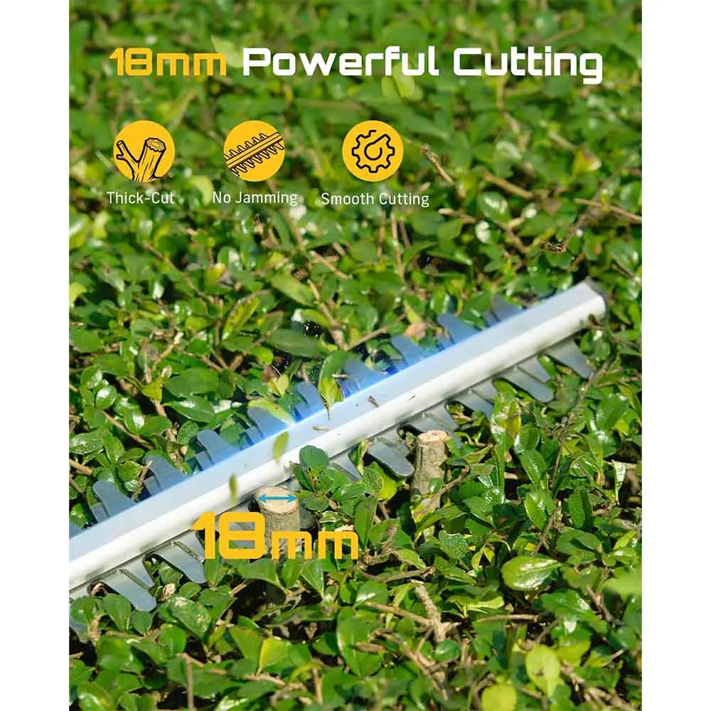 Seesii Cordless Electric Pole Hedge Trimmer Dual Action Blade