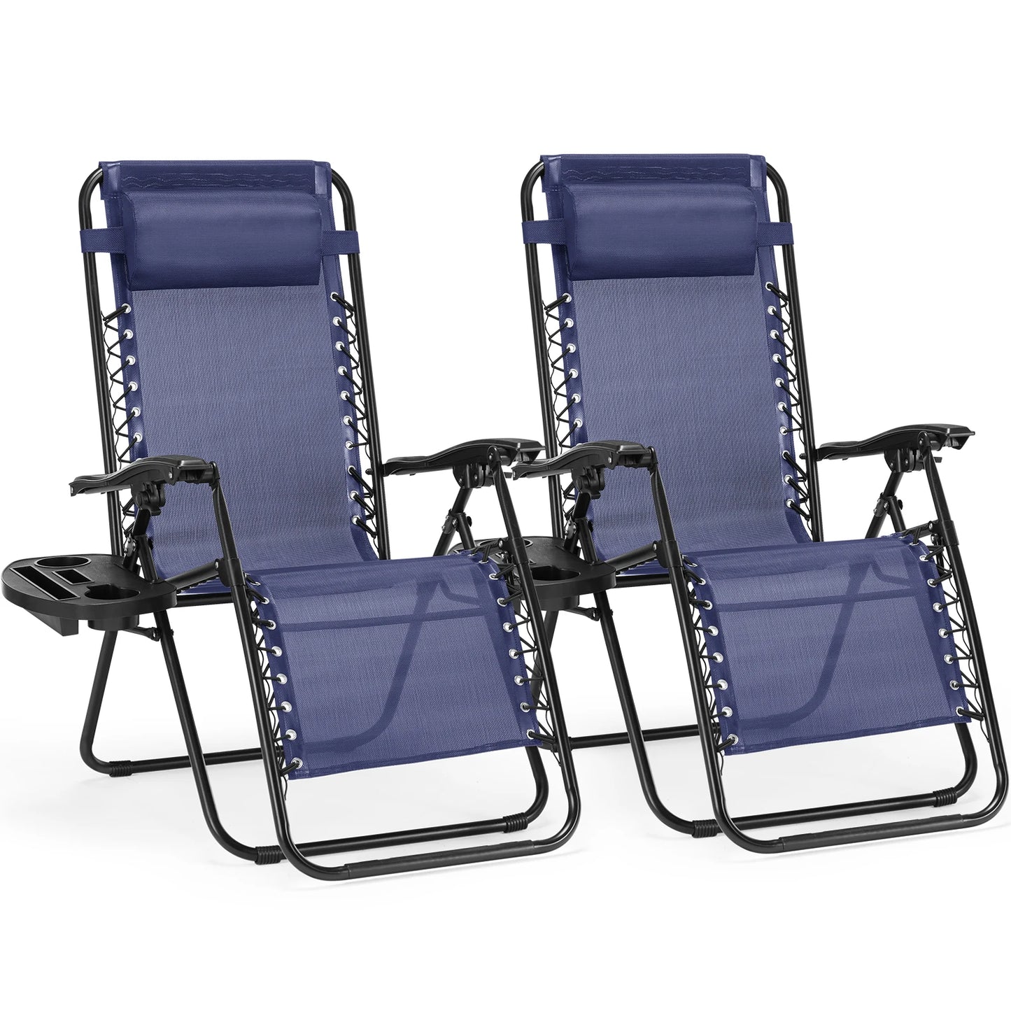 JHK Zero Gravity Outdoor Lounge Chair With Adjustable Pillow