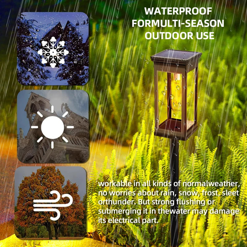 FAMCDC Outdoor Automatic Solar LED Garden Pathway Lights