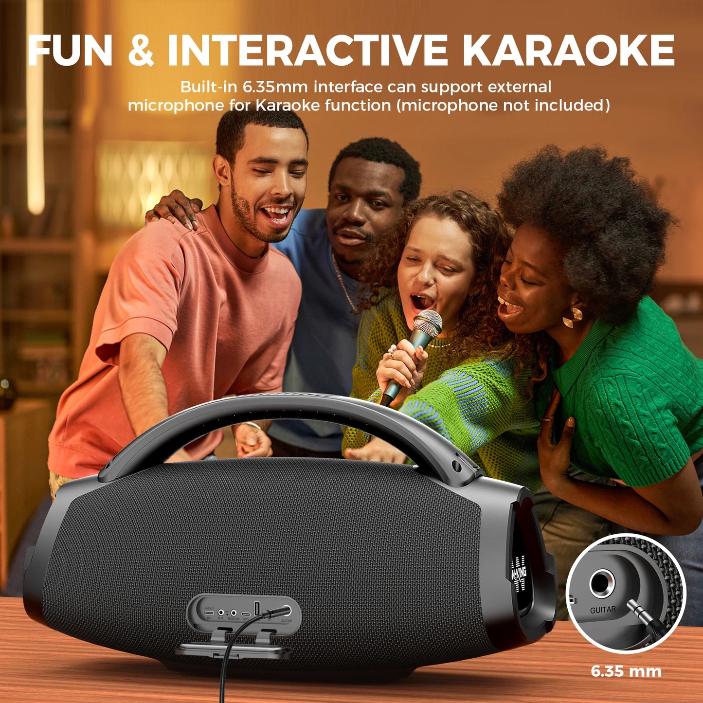 W-King X20 Portable Bluetooth Speaker With Powerful Bass And Waterproof