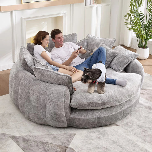 Modern Chenille Cloud Couch Sleeper Sofa With Memory Foam