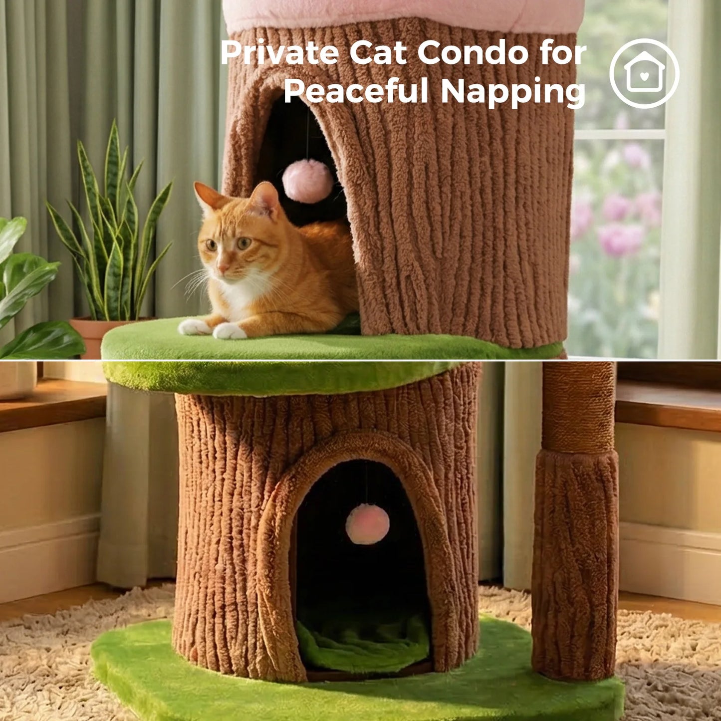 PAWZ Road Premium Cat Tower With Condos And Scratching Post