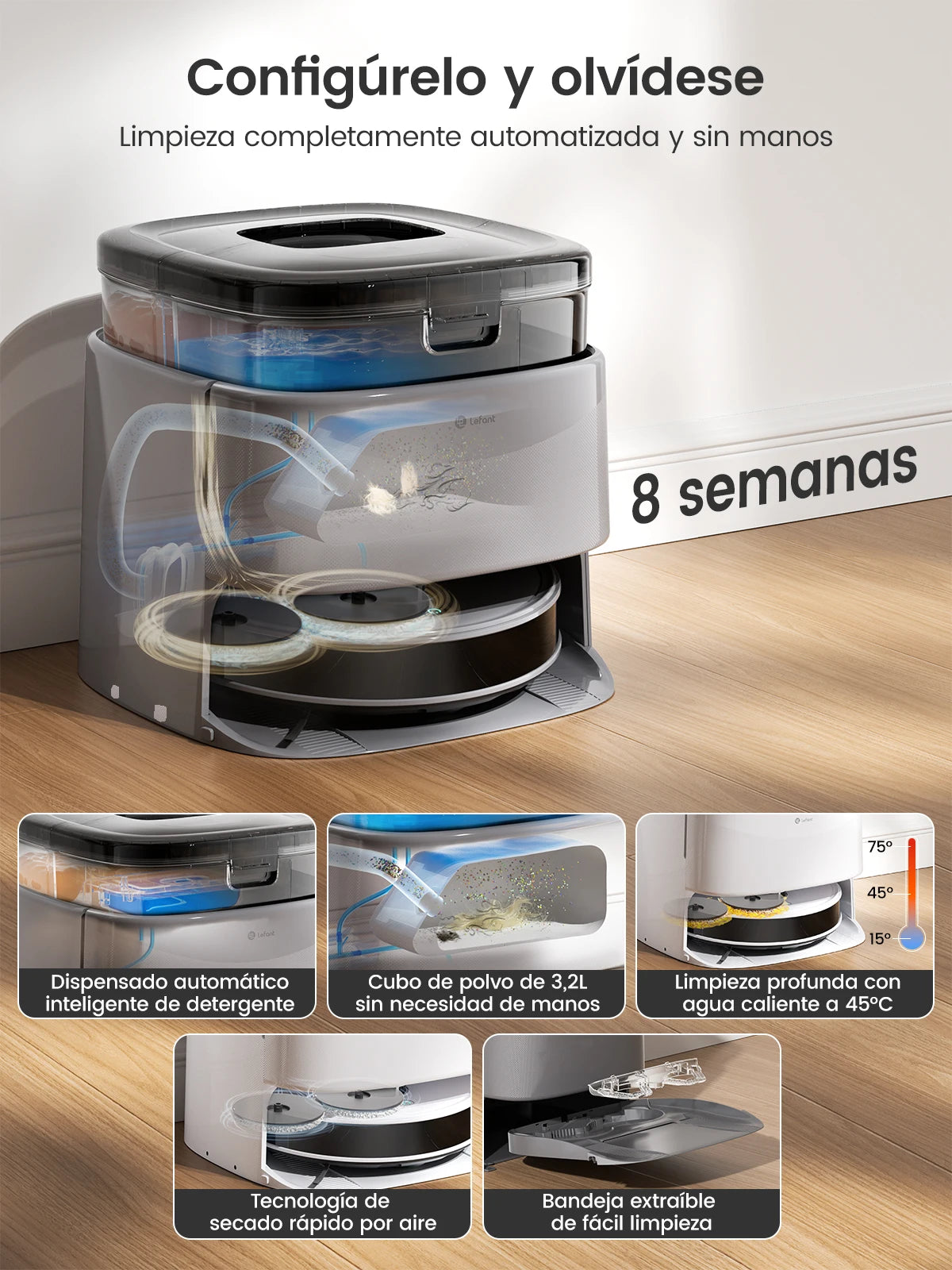 Lefant M3 Max Robot Vacuum With Auto Mopping Function