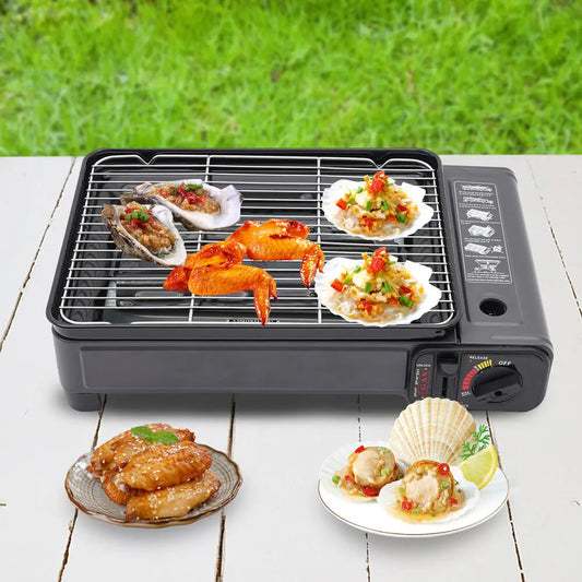 Portable Butane Gas Grill Stove for Camping and Trekking