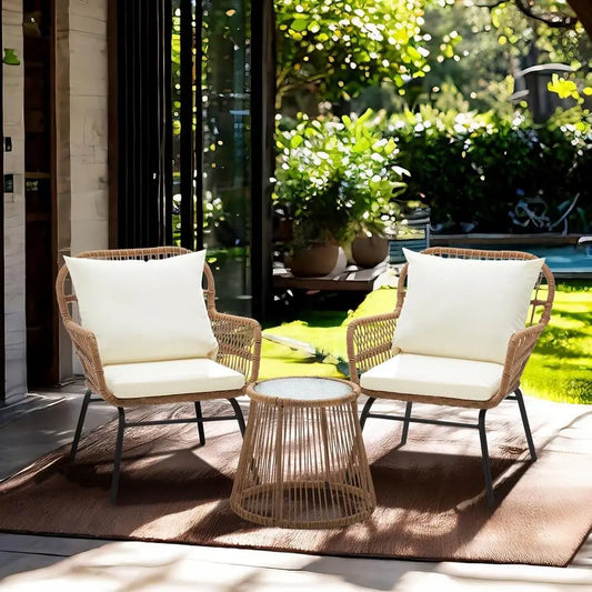 Bohemian Metal Outdoor Patio Furniture Set With Comfortable Seating