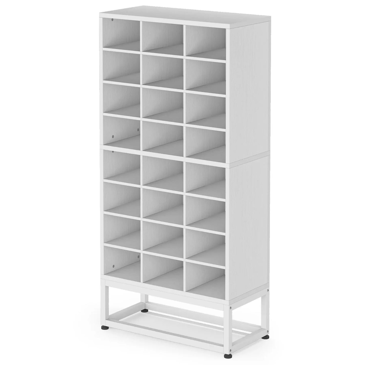 Tribesigns Wooden Shoe Cabinet With Drawer Display Shelf Rack