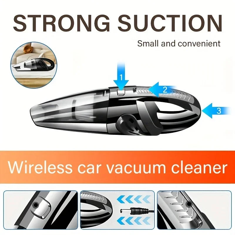 Cordless Handheld Vacuum Cleaner Car And Home USB Charging