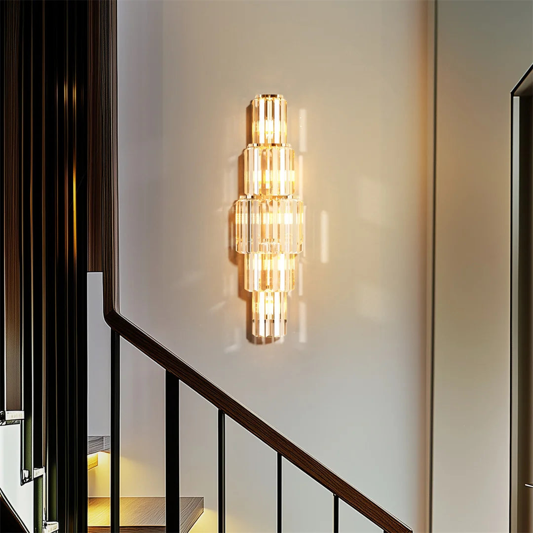 Modern 3 Layer Crystal Wall Sconce E14 Dimmable Led Light