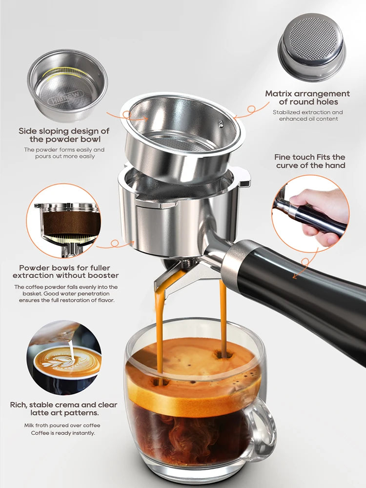 HiBREW 20 Bar Semi Automatic Espresso Coffee Brewing Machine
