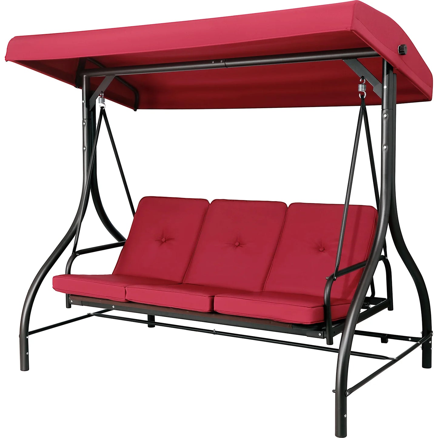 Aoou Outdoor Patio Swing With Adjustable Canopy And Removable Cushion