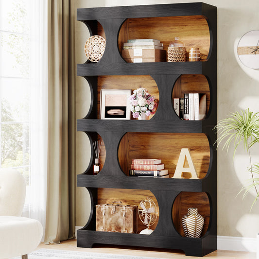 Tribesigns Stylish Wooden Bookcase For Home Storage Display