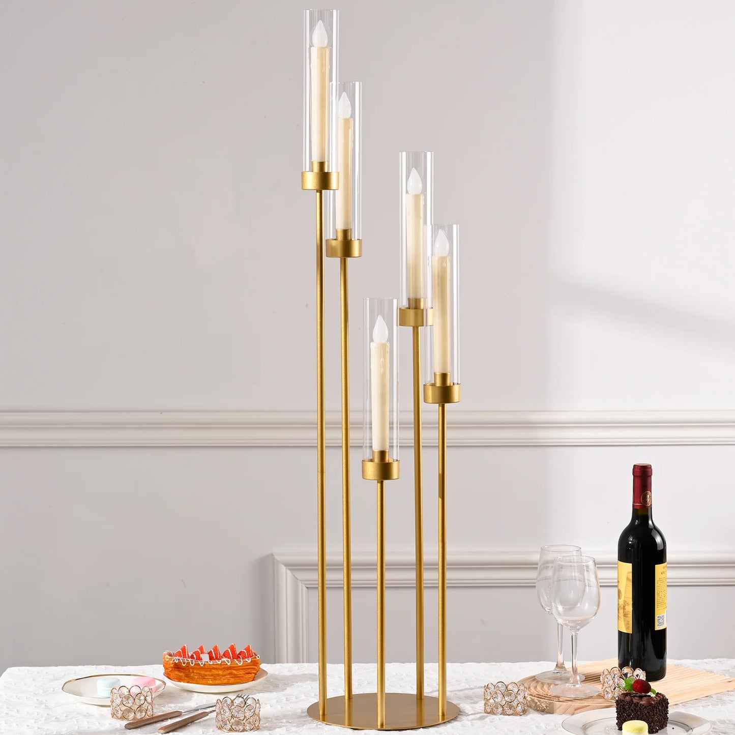 Vincigant Floor Candelabra With Acrylic Shade Wedding Decoration