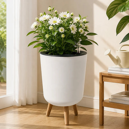 Self Watering Raised Garden Planter With Water Level Indicator