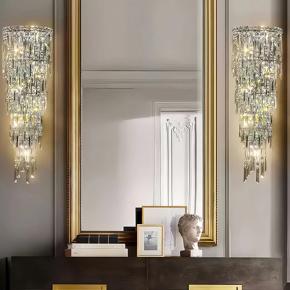 Modern Crystal Wall Light For Bedroom Hallway And Dining Areas