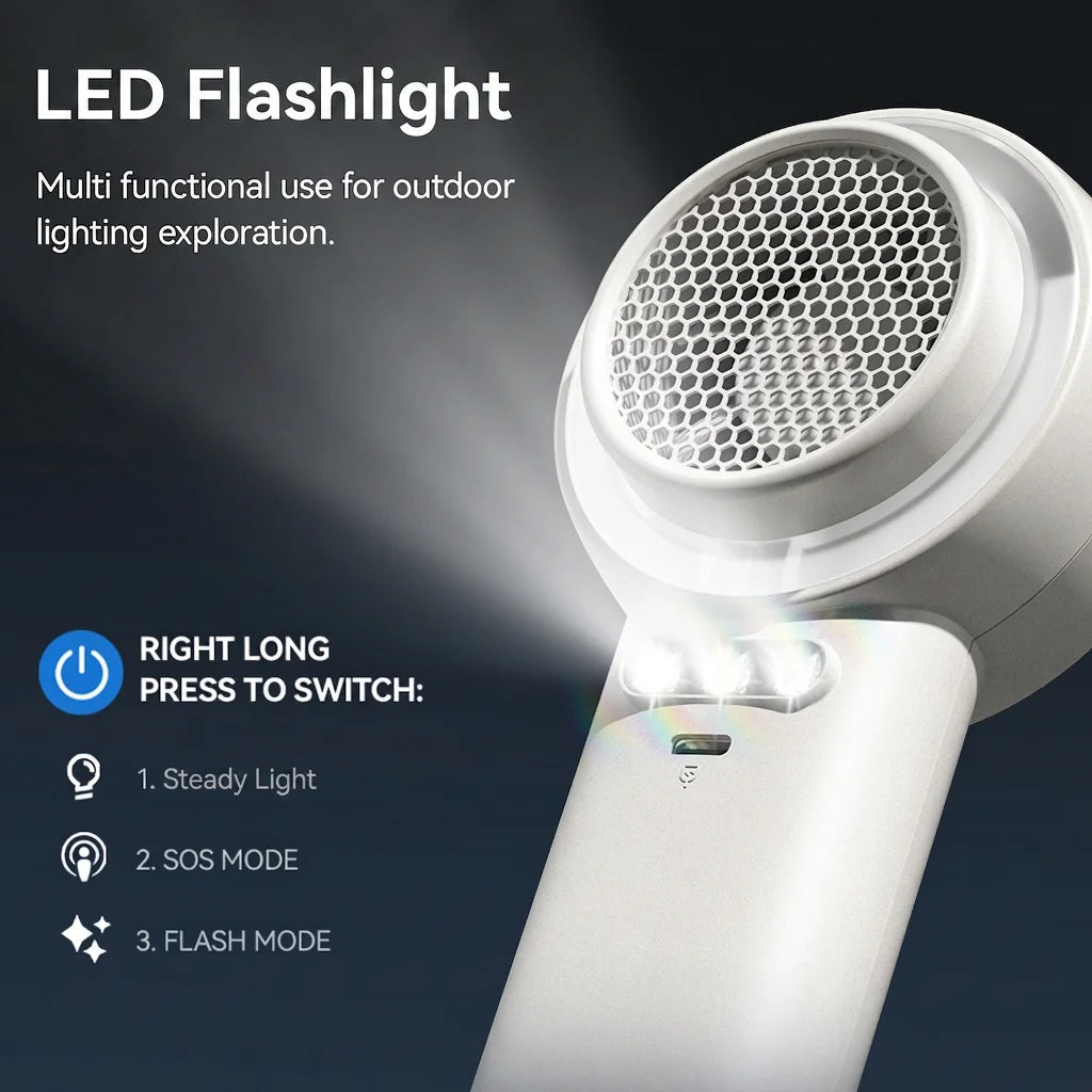 Portable Rechargeable Misting Fan With Adjustable Speed And Water Tank