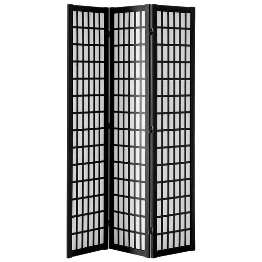 SucceBuy Wood Folding Privacy Screen Portable Room Divider