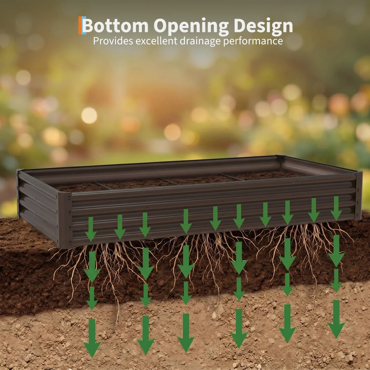 2 Pack 6x3 Ft Galvanized Steel Raised Garden Bed, Outdoor Above Ground Planter Box for Vegetables and Flowers, Metal Raised Bed for Gardening