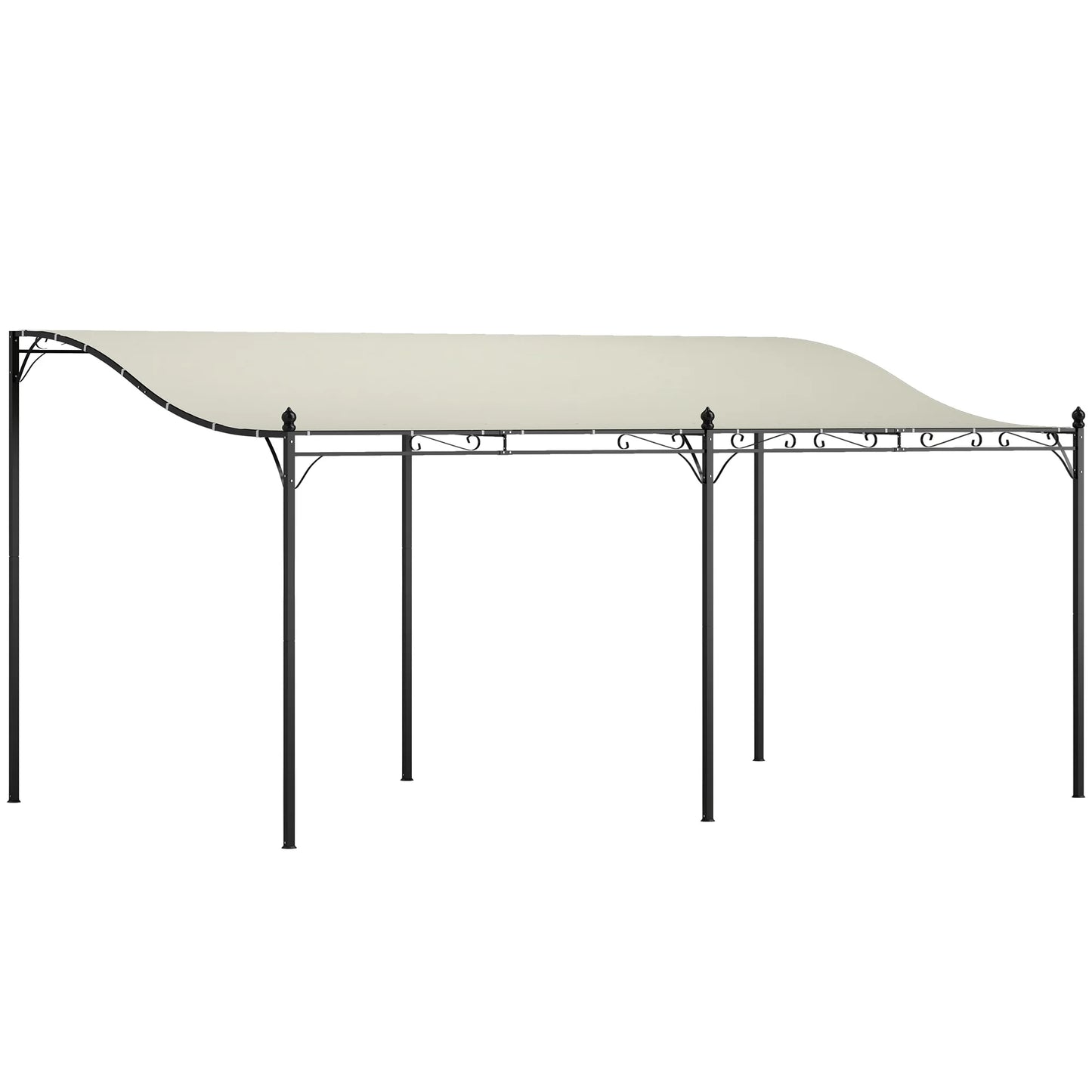 Outdoor Metal Pergola Canopy Patio Gazebo Polyester Shade Cover