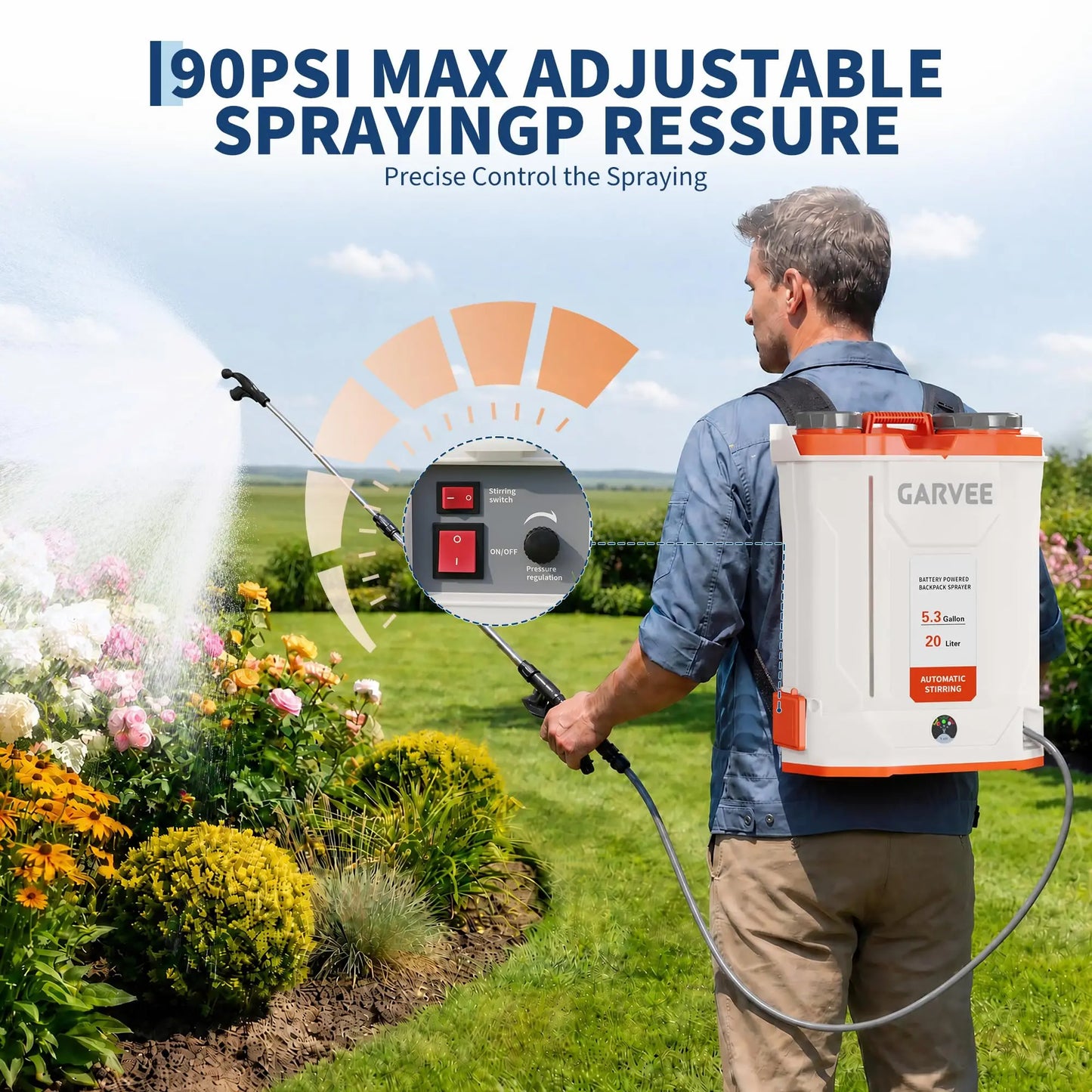 HiMISS Cordless Backpack Sprayer For Garden And Lawn Control