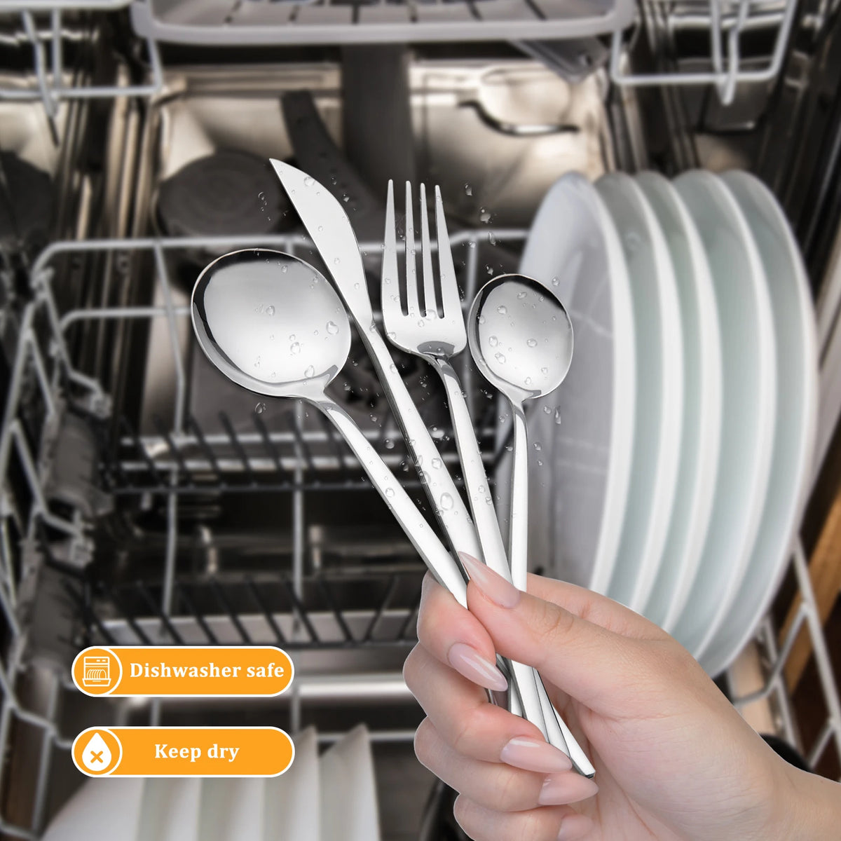 HANSMART Premium Stainless Steel Cutlery Set For Daily Dining